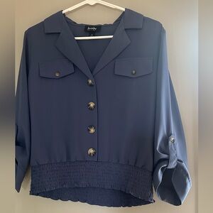 Navy Blue Women's Top